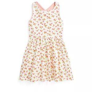 NWT Polo Ralph Lauren Toddler Girl Stretch Jersey Sleeveless Strawberry Dress 3T